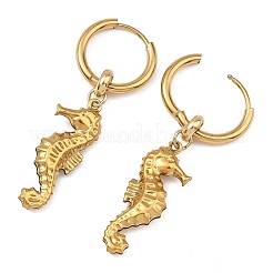 Ocean 304 Stainless Steel Hoop Dangle Earrings for Women&nbsp;EJEW-JE07267-01
