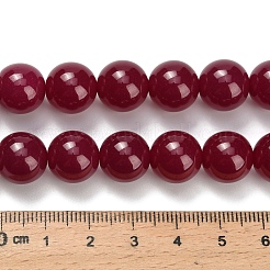 Lab Grown Red Corundum Beads Strands&nbsp;G-L634-B03-12mm