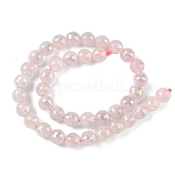 Electroplated Natural Rose Quartz Beads Strands&nbsp;G-Z038-A03-03AB-01