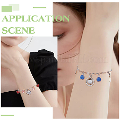 18Pcs 304 Stainless Steel Flat Cable Chain Bracelets Set for Men Women&nbsp;BJEW-SC0001-22
