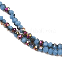 Electroplate Glass Beads Stradns&nbsp;EGLA-H114-02A-07