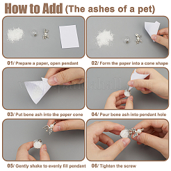 4Pcs 2 Style Glass Bottle & ABS Plastic Imitation Pearl & Alloy Pendant Decorations&nbsp;HJEW-DR00262