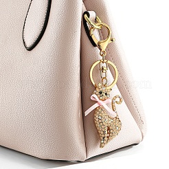 Alloy Rhinestone Keychain&nbsp;PW-WGA0D8D-01