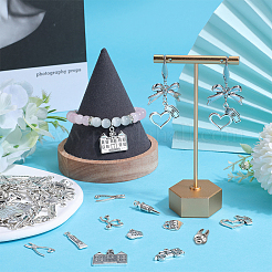 80pcs 10 styles Tibetan Style Alloy Pendants&nbsp;TIBE-SC0007-12