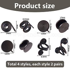 16Pcs 4 Styles Alloy & 304 Stainless Steel Cuff Earrings&nbsp;EJEW-HS0001-17
