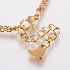 304 Stainless Steel Cable Chain Bracelets&nbsp;BJEW-I243-09G