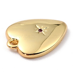 Brass Micro Pave Cubic Zirconia Charms&nbsp;LS-ZIRC-I054-14G-08