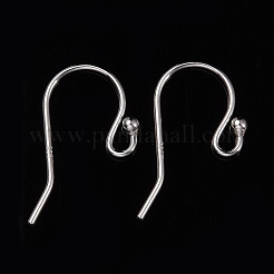 Anti-Tarnish Rhodium Plated 925 Sterling Silver Earring Hooks&nbsp;STER-I005-49P