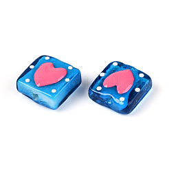 Handmade Spray Painted Lampwork Beads&nbsp;LAMP-N035-02E