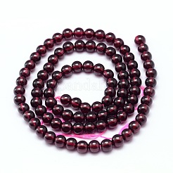 Mozambique Import Natural Grade AAAA Garnet Round Beads Strands&nbsp;G-E300-AAAA-4mm