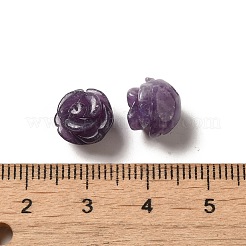Natural Lepidolite/Purple Mica Carved Flower Scattered Beads&nbsp;G-O156-B-24