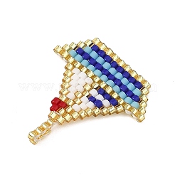 Nautical Glass Seed Beaded Pendants&nbsp;PALLOY-MZ01439-01