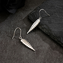 Brass Leaf Dangle Earrings&nbsp;FY4465
