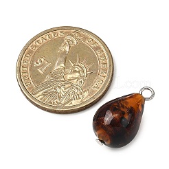 Handmade Gold Sand Lampwork Pendants&nbsp;PALLOY-JF04372-01