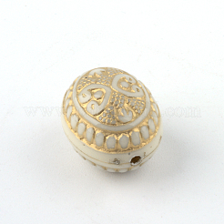 Oval Plating Acrylic Beads&nbsp;PACR-Q102-158A
