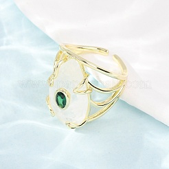 Natural Quartz Crystal Cuff Rings&nbsp;GG-CBA5FCC-03G-03