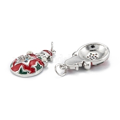 Christmas Themed Brass Micro Pave Cubic Zirconia Pendants&nbsp;ZIRC-L101-03P