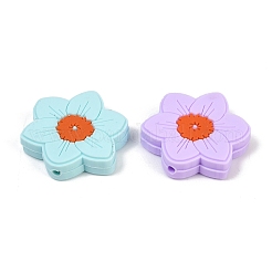 Flower Food Grade Silicone Focal Beads&nbsp;SIL-A011-02D