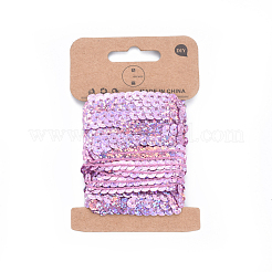 Plastic Paillette/Sequins Chain Rolls&nbsp;PVC-WH0005-01B