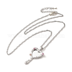 304 Stainless Steel Singapore Chain Necklaces&nbsp;NJEW-A020-01P