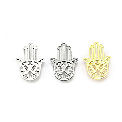 12Pcs 3 Colors Hamsa Hand 201 Stainless Steel Brooches for Backpack Clothes&nbsp;JEWB-A033-14