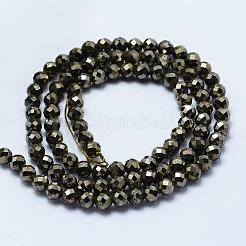 Natural Pyrite Beads Strands&nbsp;G-J369-19-4mm