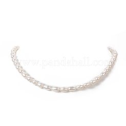 Natural Pearl Beaded Necklace for Women&nbsp;NJEW-JN04188-02