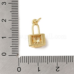 Brass Micro Pave Clear Cubic Zirconia Glass Pendants&nbsp;KK-R162-027G