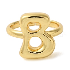 Initials Brass Open Cuff Ring for Women&nbsp;RJEW-N046-02B-G