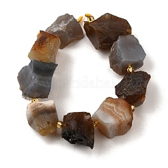 Raw Rough Natural Grey Agate Beads Strands&nbsp;G-Z087-B20