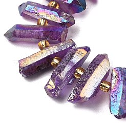 Electroplated Natural Quartz Crystal Beads Strands&nbsp;G-F800-F17