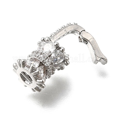 Brass Micro Pave Cubic Zirconia Donut Bails&nbsp;LS-KK-U061-17P