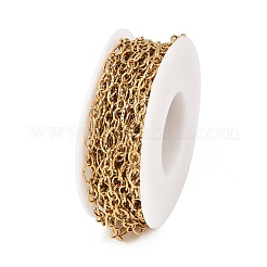 304 Stainless Steel Textured Oval Link Chains&nbsp;CHS-P028-12G