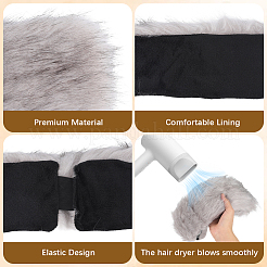 1Pc Faux Fur Fiber Yarn Warmer Headbands&nbsp;COHT-CY0001-01A