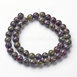Natural Dragon Blood Jasper Beads Strands&nbsp;G-G957-24-6mm