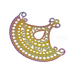 304 Stainless Steel Etched Metal Embellishments Pendants&nbsp;STAS-A192-06RC