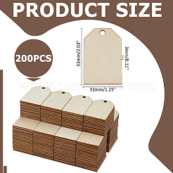 200Pcs Wood Big Pendants&nbsp;WOOD-WR0001-28