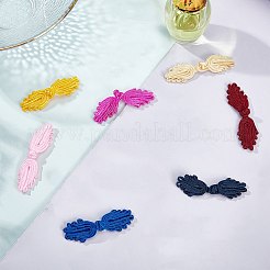 28sets 7 color Handmade Chinese Frogs Knots Buttons Sets&nbsp;BUTT-NB0001-38-1
