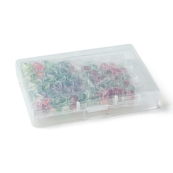 80Pcs 7 Styles Transparent Glass Beads Strands&nbsp;EGLA-FS0001-45