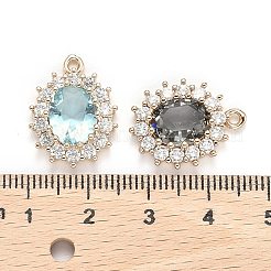 Transparent Faceted Glass Pendants&nbsp;GLAA-R212-15-M