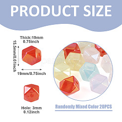 20Pcs UV Plating Opaque Acrylic Imitation Jelly Beads&nbsp;OACR-TADJ0001-09B