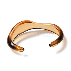 Transparent Acrylic Open Cuff Bangle for Women&nbsp;BJEW-A141-01A