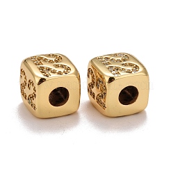 Brass Micro Pave Clear Cubic Zirconia Beads&nbsp;ZIRC-L091-021G-22
