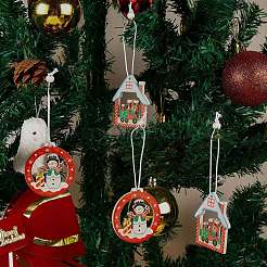 Christmas Wooden Ornaments Set&nbsp;JX057A