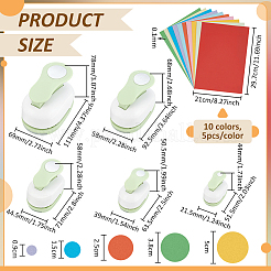 5Pcs 5 Styles ABS Plastic & Alloy Craft Punches for Scrapbooking & Paper Crafts&nbsp;DIY-WA0001-05