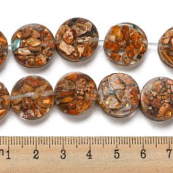 Dyed Natural Imperial Jasper with Resin Beads Strands&nbsp;G-G083-E04-01