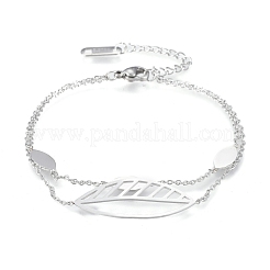Tarnish Resistant 304 Stainless Steel Multi-strand Bracelets&nbsp;BJEW-K219-12P