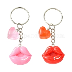 2Pcs Resin Pendants Keychain&nbsp;KEYC-YW00191-01