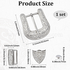 1Pc Belt Alloy Buckle Sets&nbsp;FIND-GF0008-76P