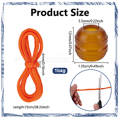 1 Bag Hand-woven Nylon Umbrella Rope for Outdoors&nbsp;DIY-NB0015-07C